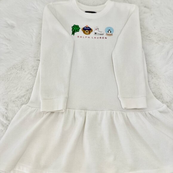 Polo Ralph Lauren Girls Long-Sleeve Sweatshirt Dress - Picture 5 of 9